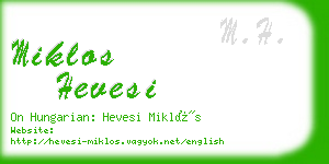 miklos hevesi business card